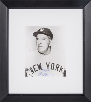 Fred Fitzsimmons Autographed Black & White Photograph In 16.5 x 18.5 Frame (Beckett)